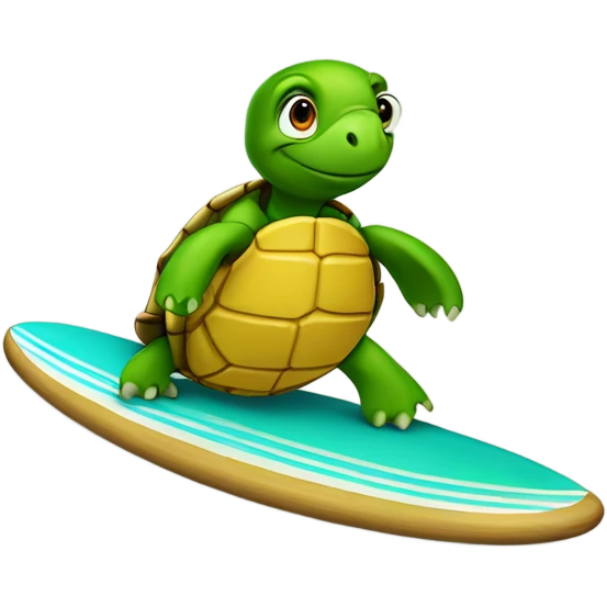 Turtle on a surfboard  emoji