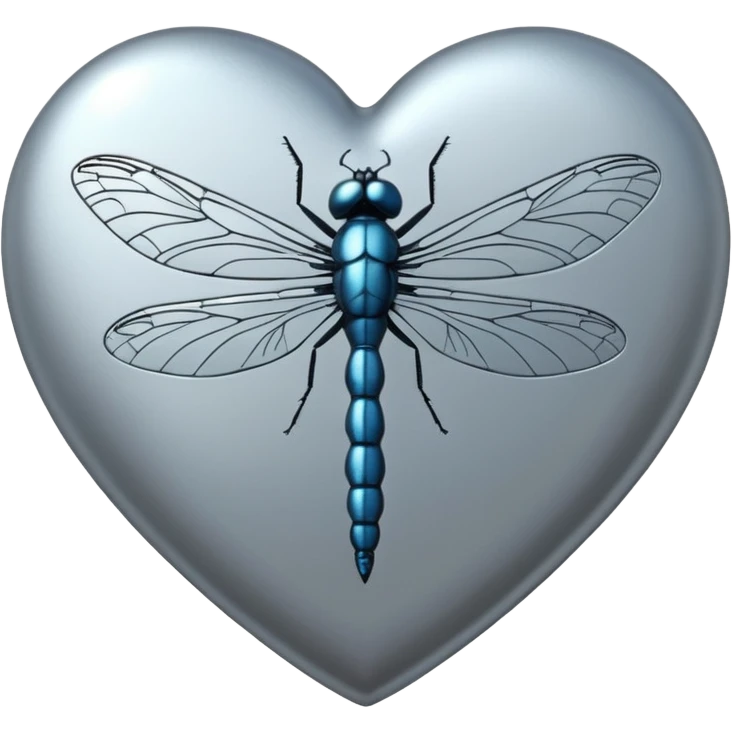 heart with a dragonfly motif emoji