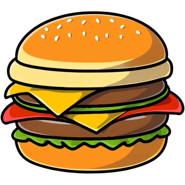 cartoon hamburger emoji