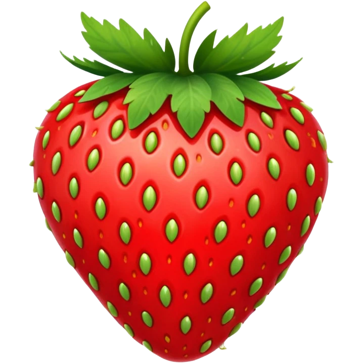 strawberry with seeds emoji