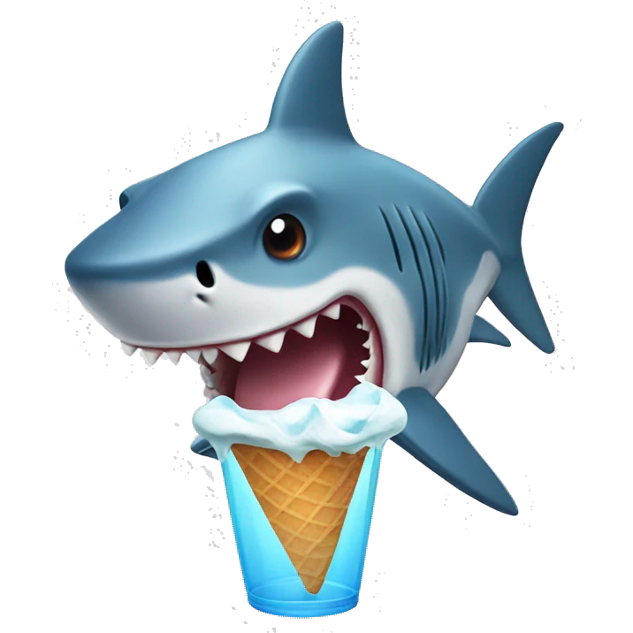 Shark whit a ice crean emoji