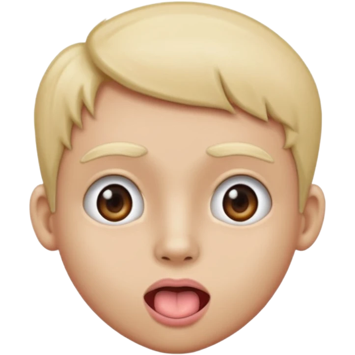 Emoji facing chalking tongue back & forth emoji