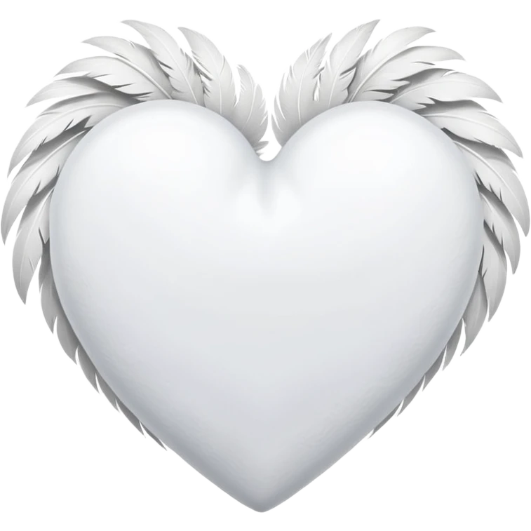 white heart with a feather emoji