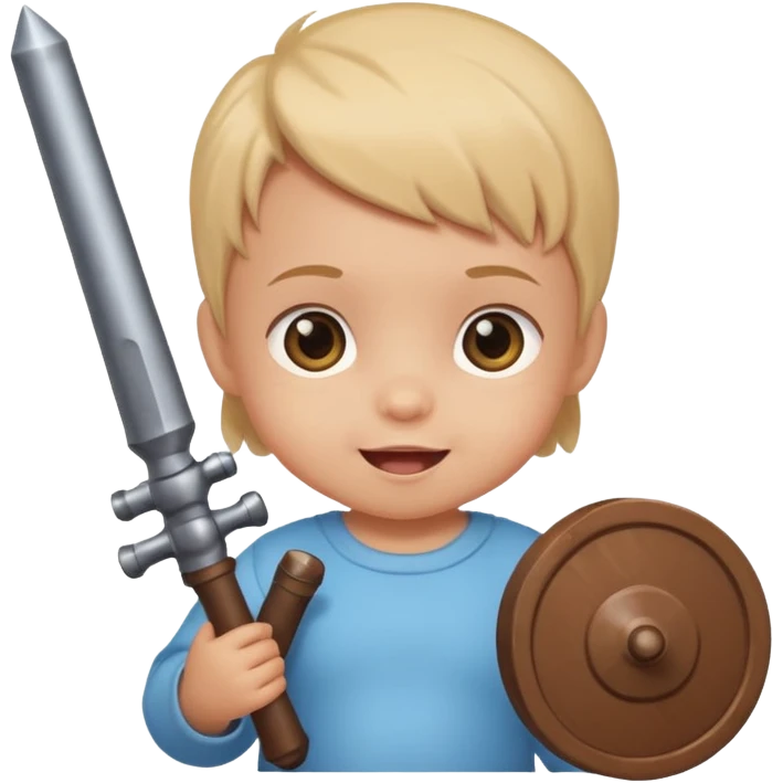 Make a baby holding a rpg emoji