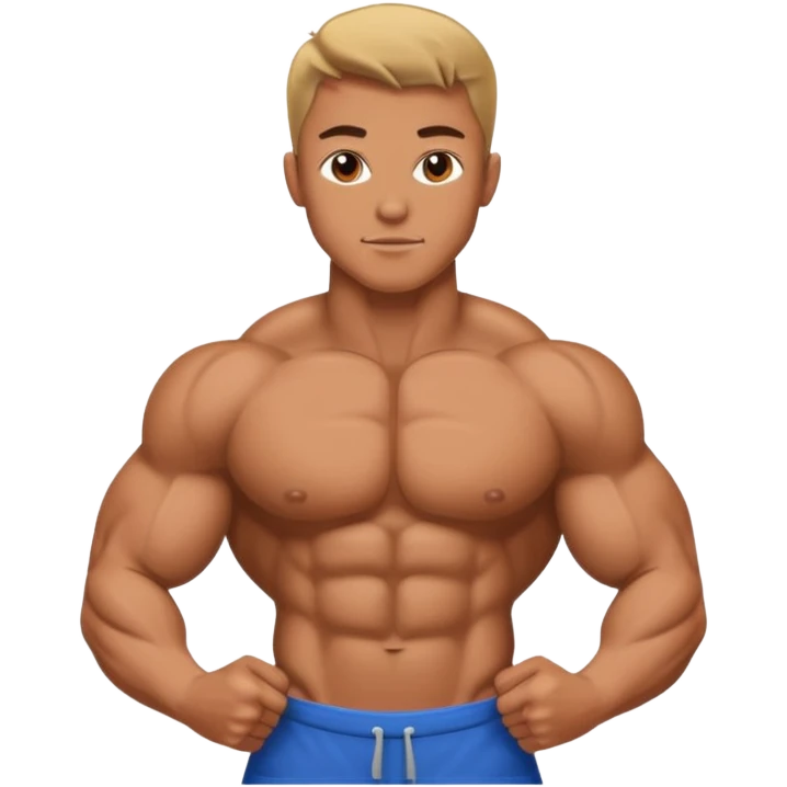 Sexy bodybuilder with abs emoji