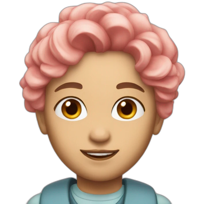 Un avatar rose emoji