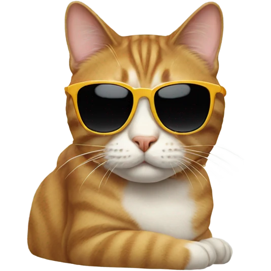 Cat with sunglasses emoji