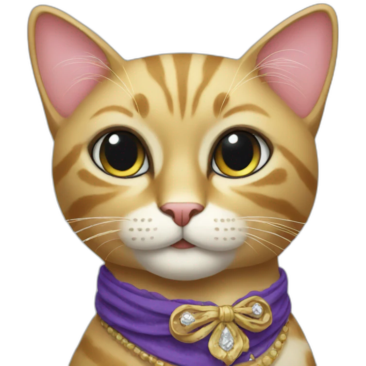 Fancy cat emoji