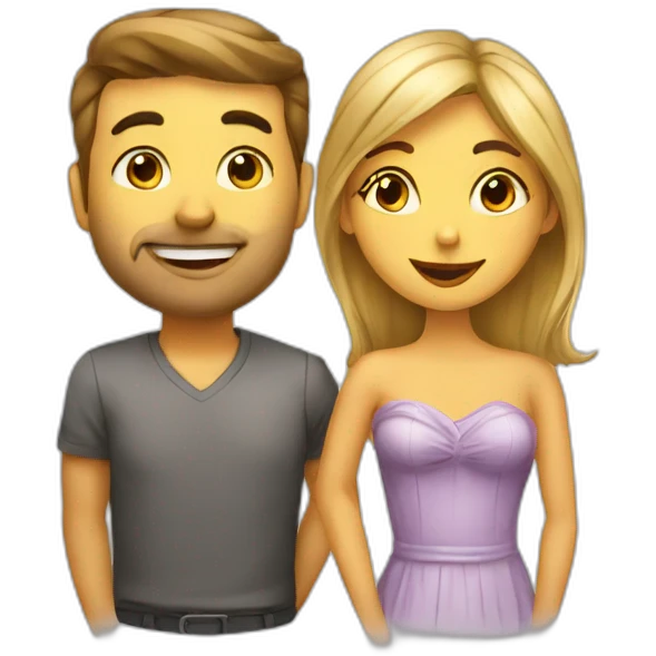 bisous homme femme emoji