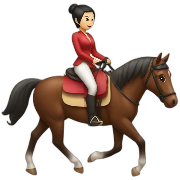 maki-with-woman-on-back-like-horsebackriding emoji