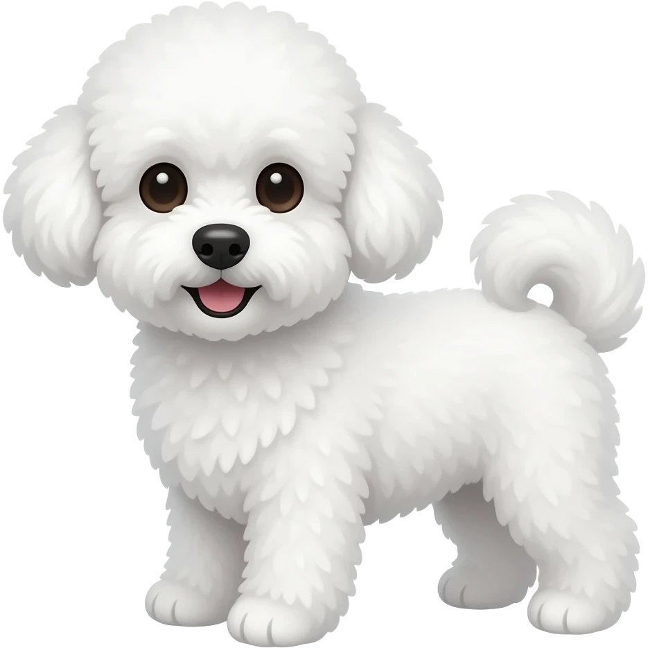 Very small fluffy cutty dogs together, Bichon emoji