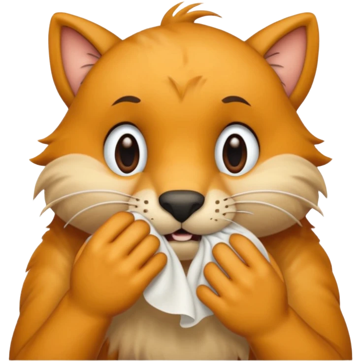 animal wiping its nose emoji