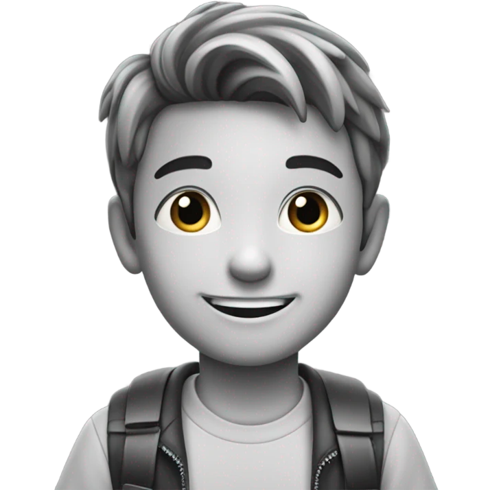 A boy that is very thankful emoji