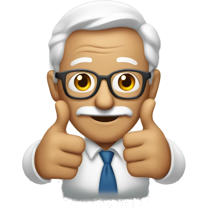 Grandpa gives thumbs up emoji