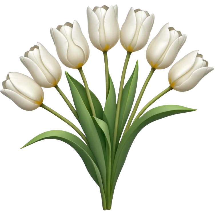 White tulips emoji