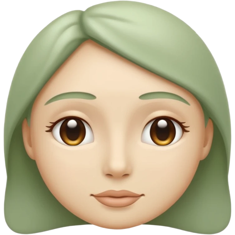 Minimal wellness emoji representing tighter skin and firmness,
subtle lifting effect, smooth contours, calm and natural,
no beauty or cosmetic symbols, soft sage green color palette emoji
