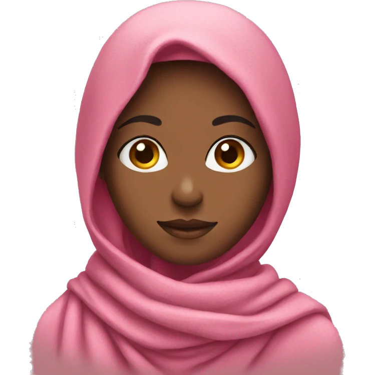 Girl in pink scarf emoji