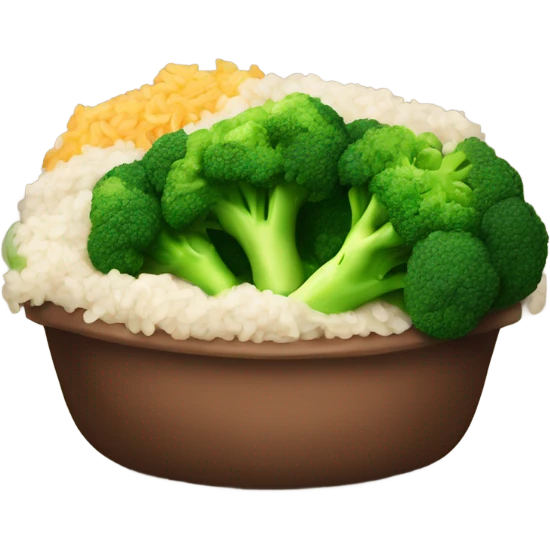 Beef and broccoli and rice yum emoji