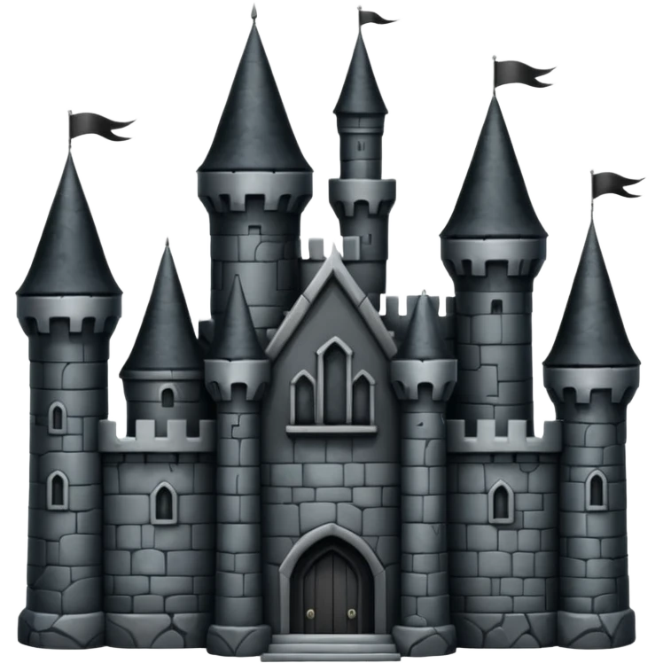 Gothic black castle emoji