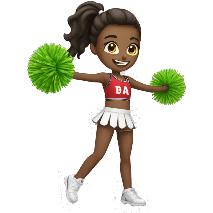 girl doing a cheer needle emoji