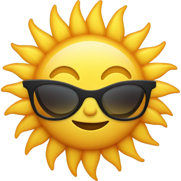 Sun with Sunglasses on emoji