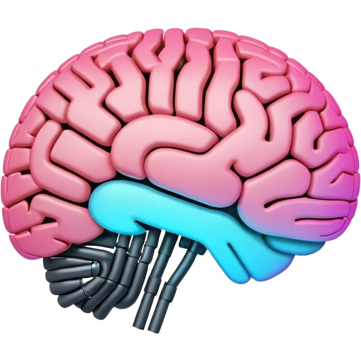 glowing brain with circuitry emoji