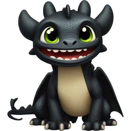 Toothless the dragon emoji