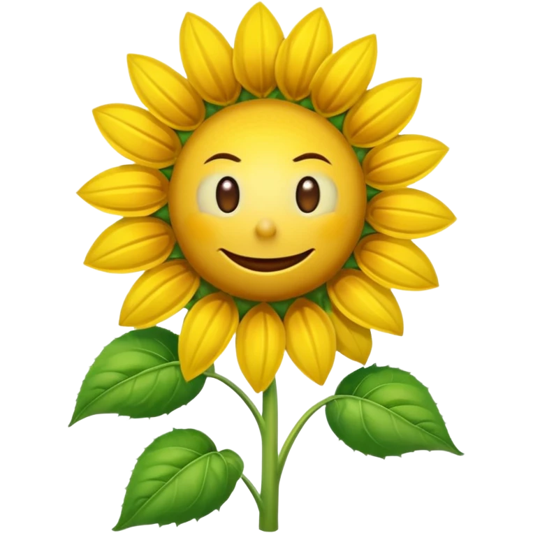 a exact  picture of the sunflower from Plants vs. Zombies emoji