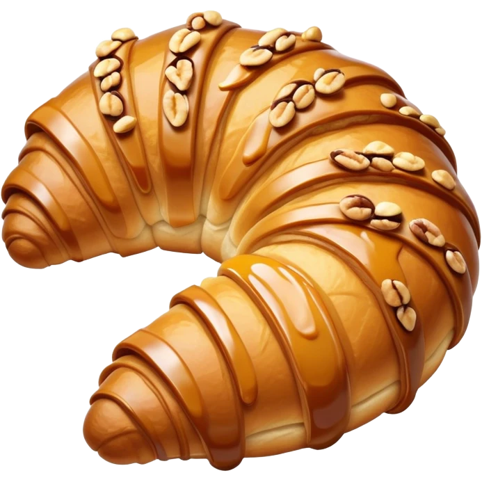 croissant with nuts and caramel  emoji