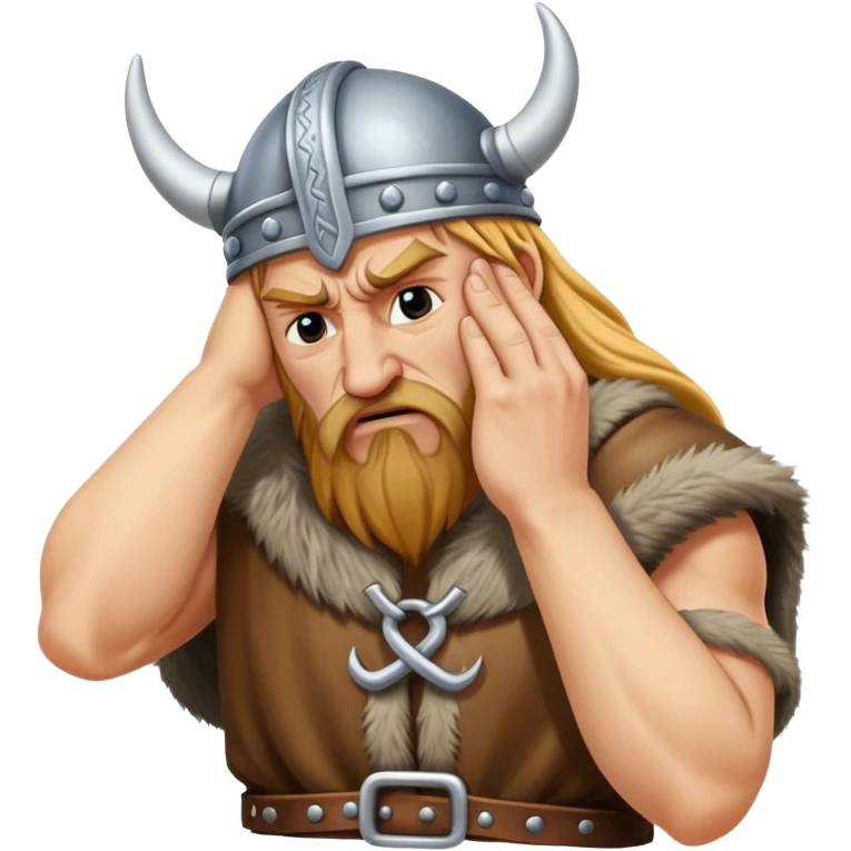 viking facepalm realistic emoji