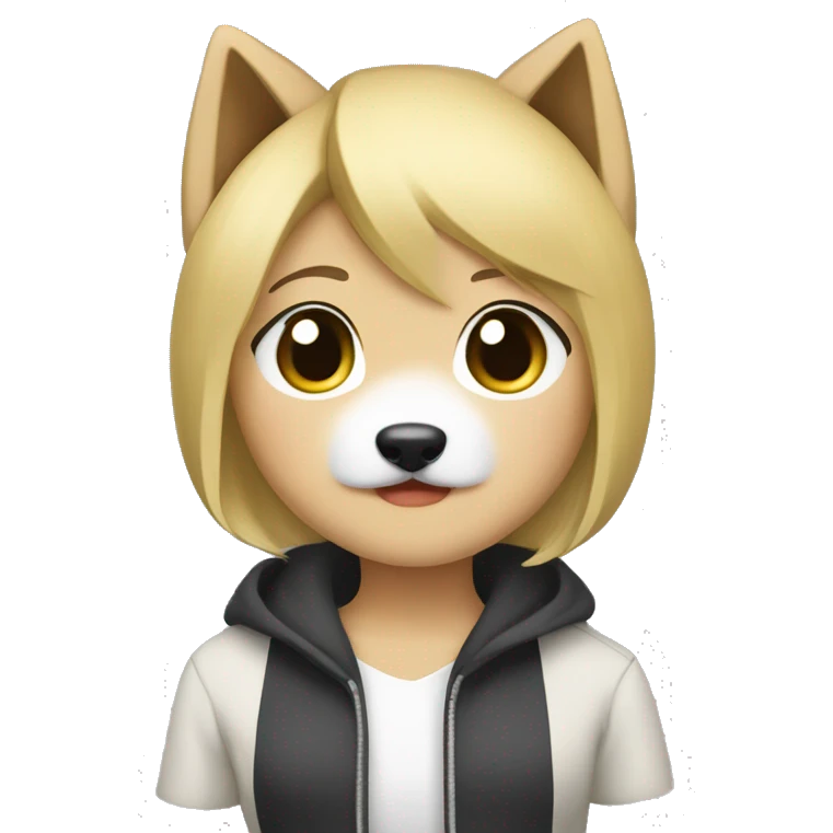 
Akita Neru: A stylish character with blonde hair, typically dressed in trendy, casual attire. emoji