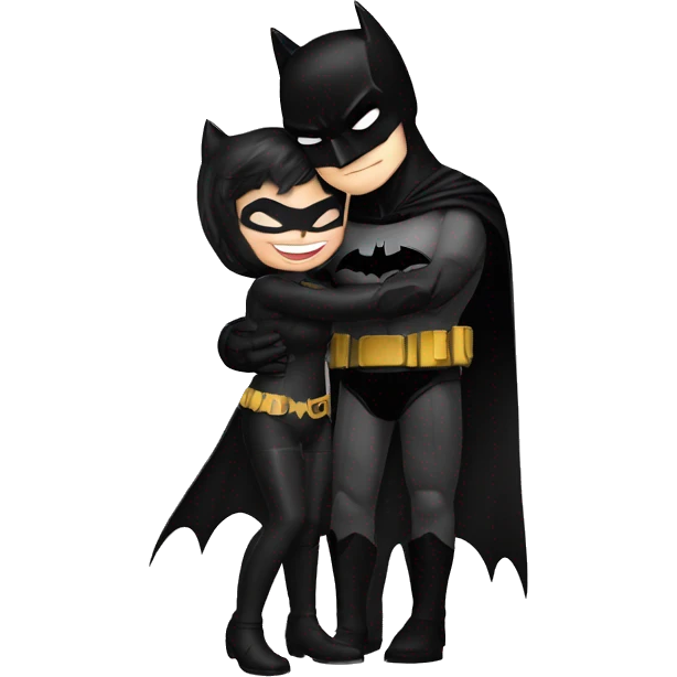 Batman hugs catwoman emoji