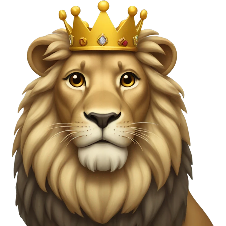 Lion wearing a crown emoji
