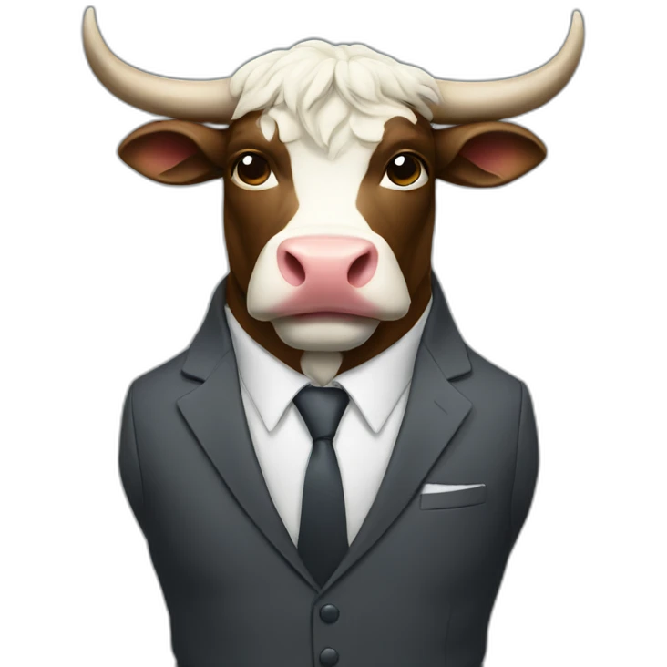 bull with suit emoji