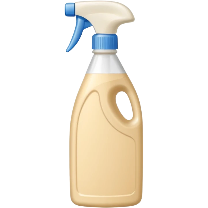 surface cleaner bottle, cream colored, white cap emoji
