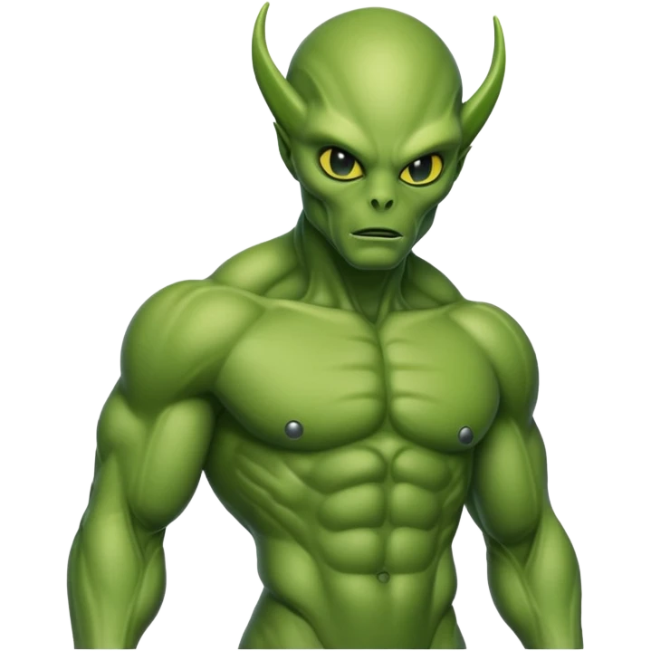 Alien buff as hulk emoji