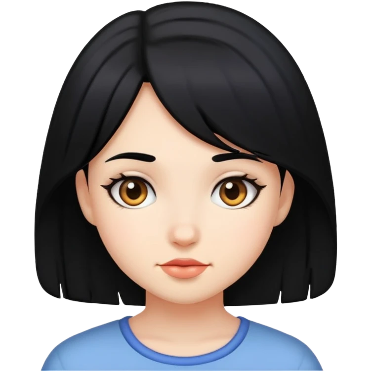 Chica peli negra  emoji