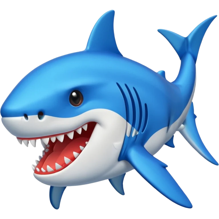 Tiburón con tenis azules emoji