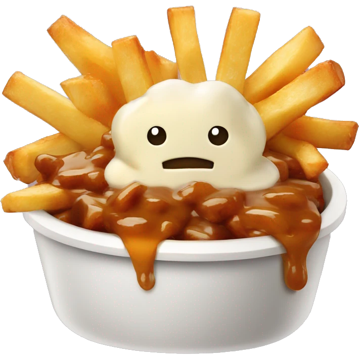 Poutine qui mange une poutine emoji