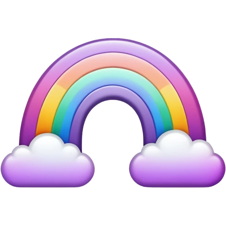 arco iris branco e roxa emoji