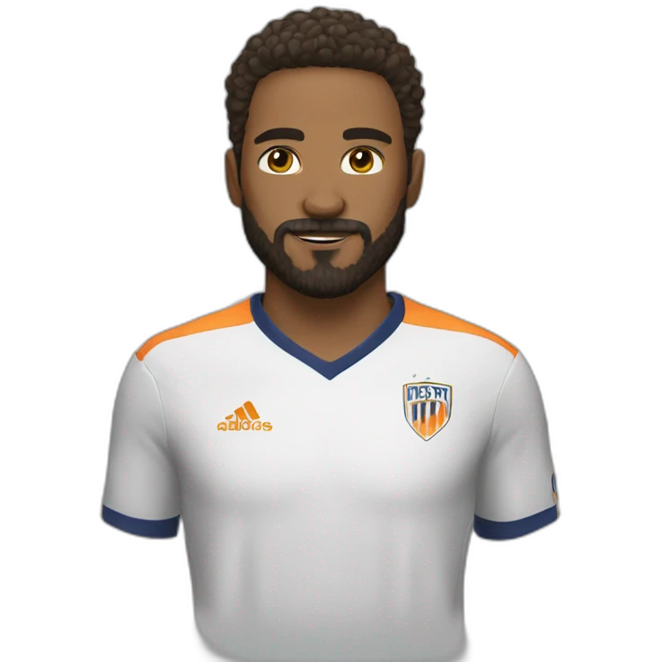 soccer player with facial hair and beard emoji