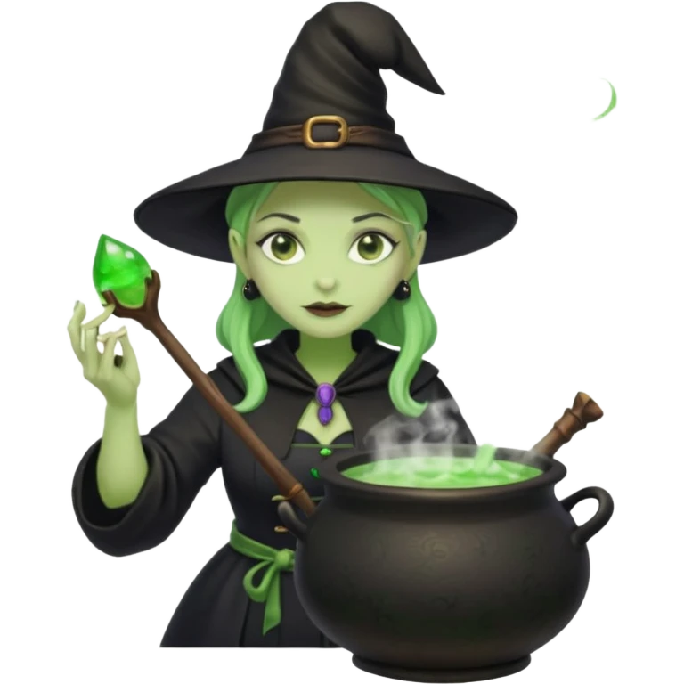 green witch cooking potion emoji