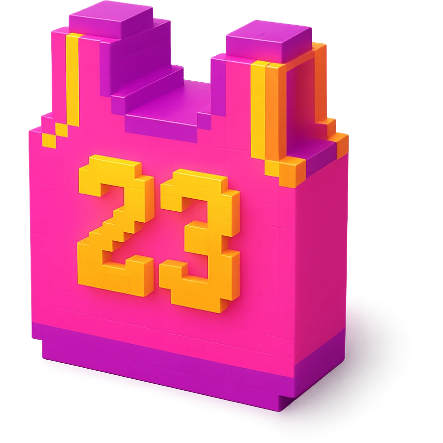 светящейся розовая баскетбольная майка с надписью "23", no background emoji