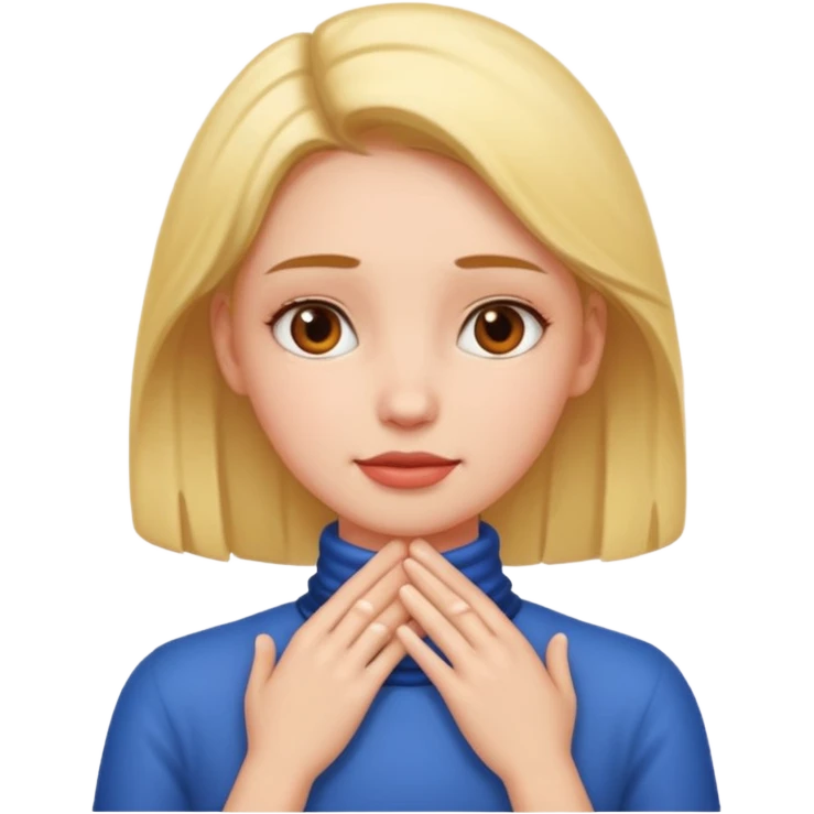 Girl with hands on her neck  emoji
