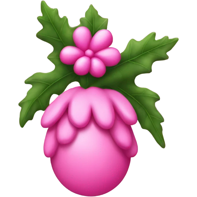 Pink mistle toe emoji