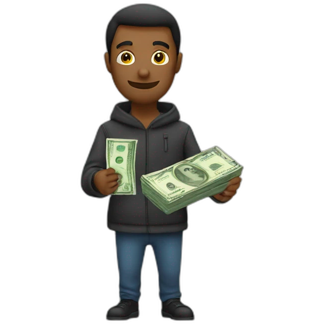 theif man holding money emoji