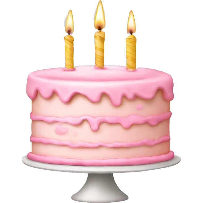Light Pink birthday cake emoji