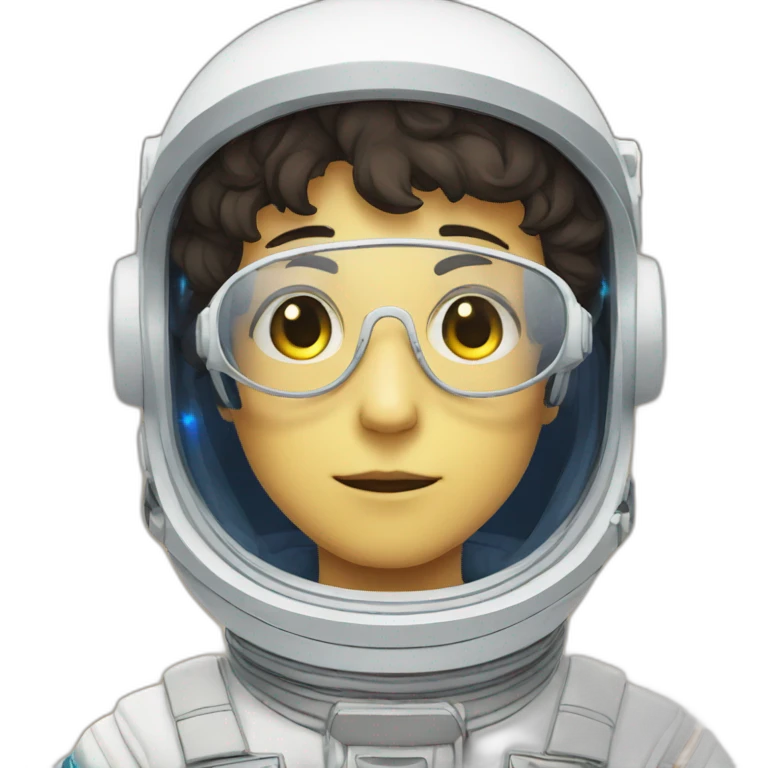 astronaut anime boy glasses emoji