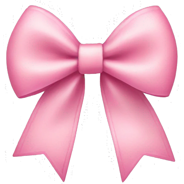 Preppy  pink bow emoji