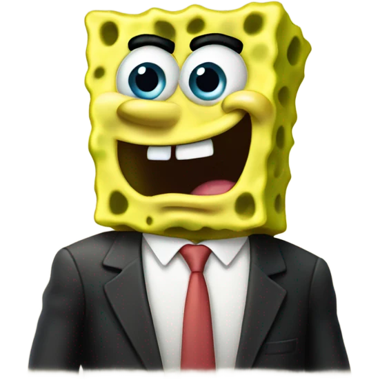 Spongebob giving side eye emoji
